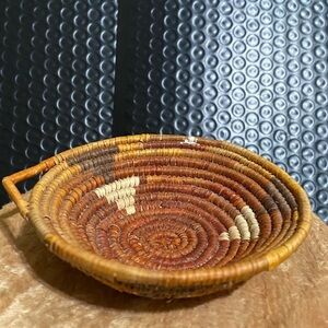 Vintage Native American Design Coil Basket - Mini